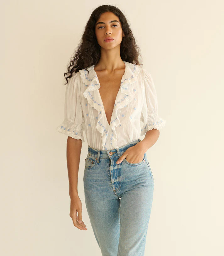 Doen Hettie Top in Salt