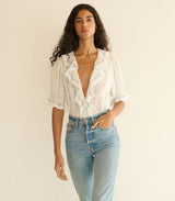 Doen Hettie Top in Salt