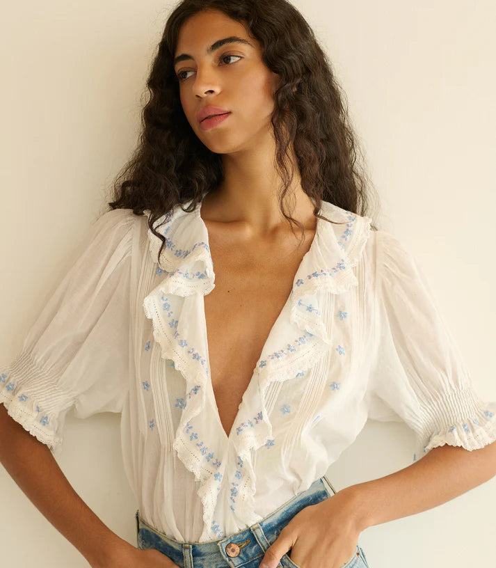Doen Hettie Top in Salt