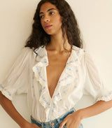 Doen Hettie Top in Salt