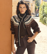 Doen- Hue Cardigan- Brun Aberdeen Fair Isle