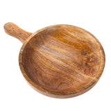 Heritage Lace - Farmhouse Artisan Wood Handled Bowl - Mango - 8"