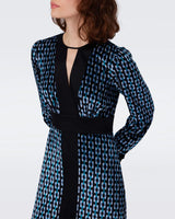 DVF - Libby Dress - Chain Geo Multi Med Sig Blue