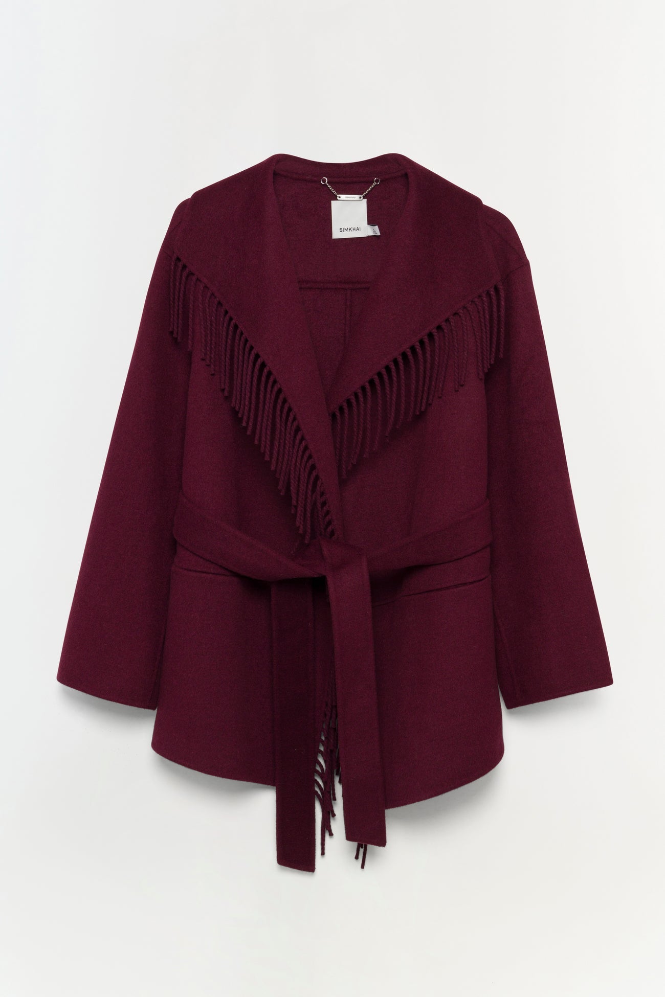 SIMKHAI - Rowen Fringe Jacket - Oxblood