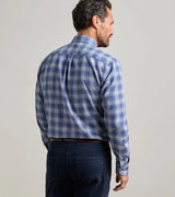 Peter Millar- Cannon Performance Flannel Sport Shirt- Crown Blue