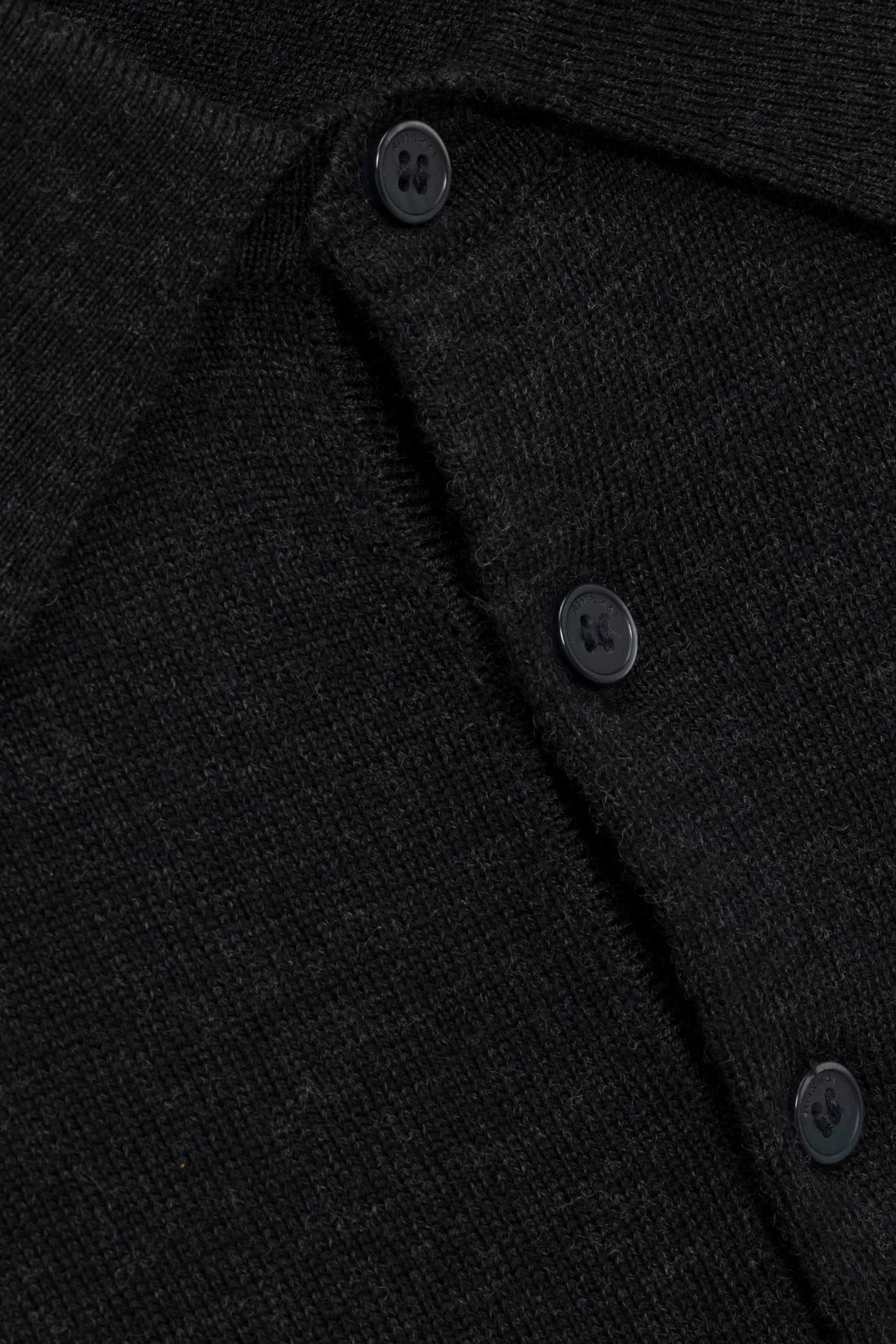 SIMKHAI - Reynolds Long Sleeve Polo - Dark Charcoal Melange