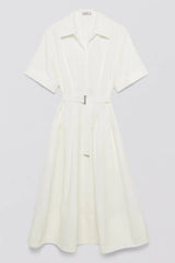 SIMKHAI - Deanna Belted Midi Dress - White