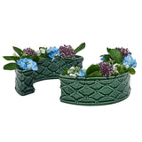 Juliska - Berry & Thread - Petite Parterre Garden Half Circle Vase Set/2 - Basil