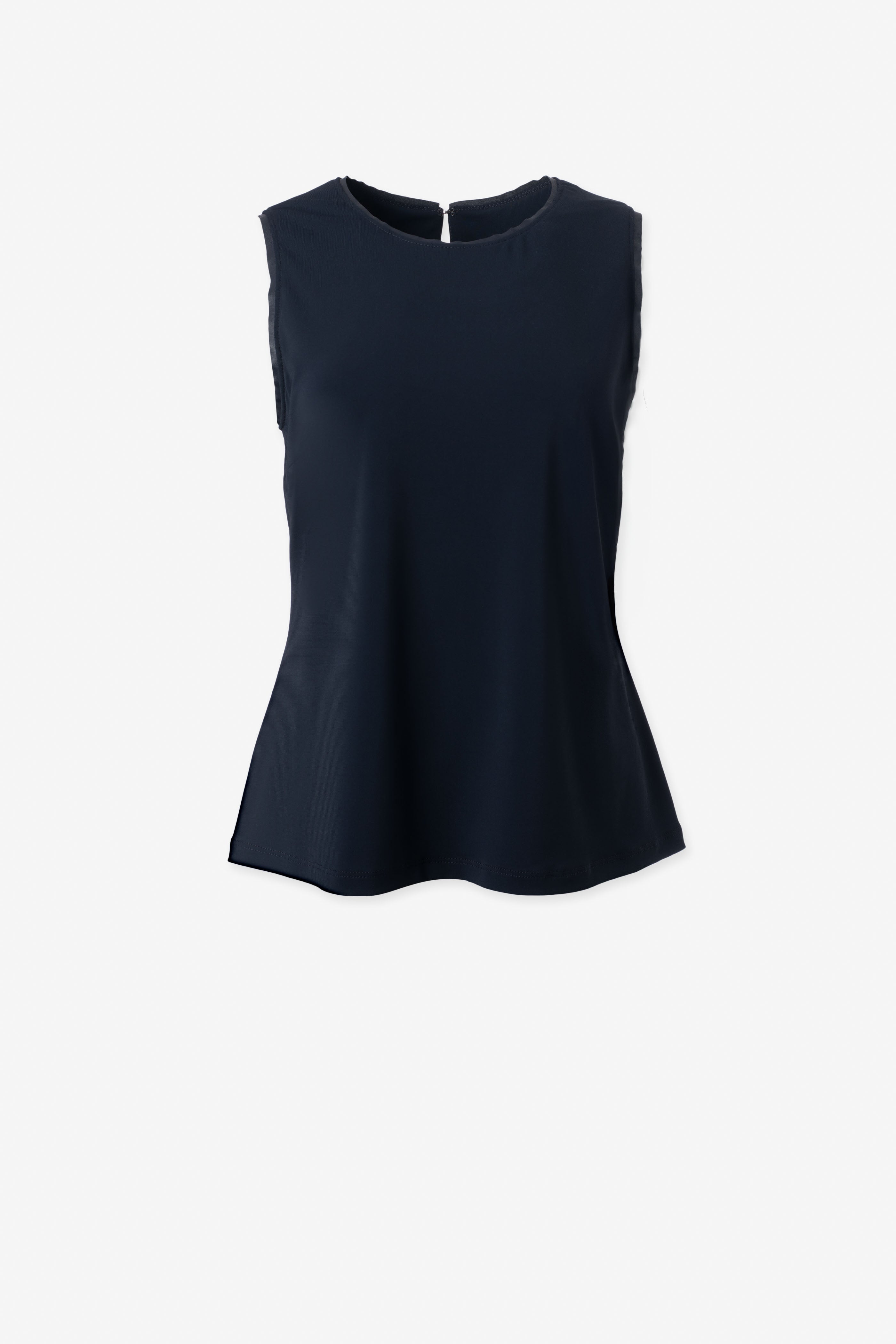 Iris Setlakwe - Sleeveless Top w Vegan Leather Trims - Navy