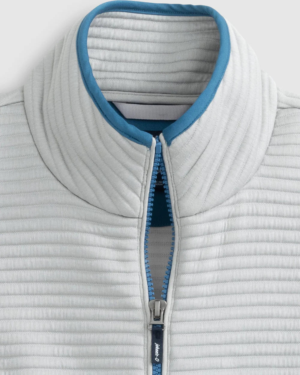 Johnnie O - Notch Quilted Knit Vest - Light Gray