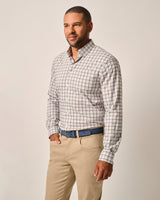 Johnnie O - Performance Button Up Shirt -Roosevelt - Light Gray