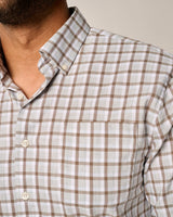 Johnnie O - Performance Button Up Shirt -Roosevelt - Light Gray