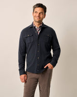 Johnnie O -  Briggs Stretch Flannel Lodge Shirt - Navy