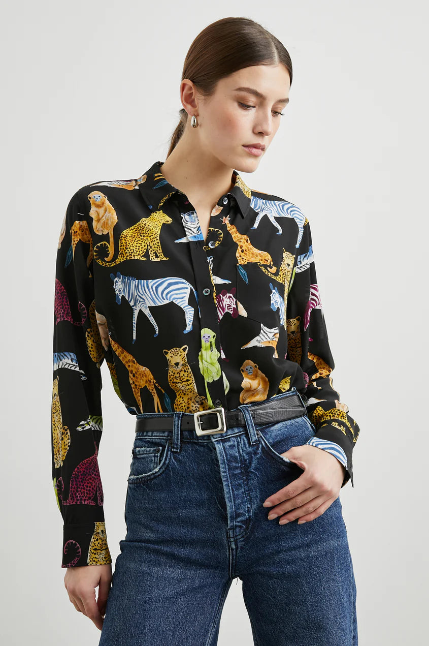 Rails - Kate Shirt - Illustrated Animals