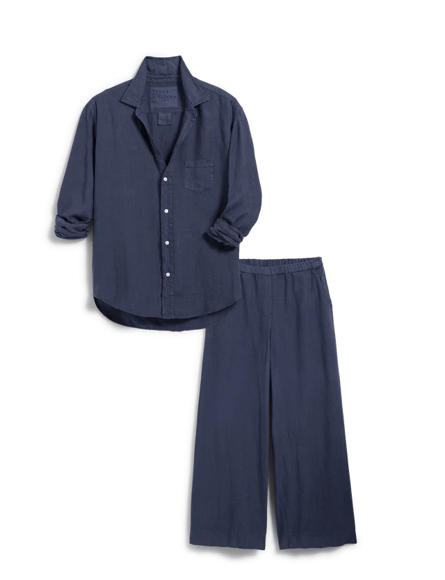 Frank & Eileen - Tuscany Getaway Linen Set - Navy