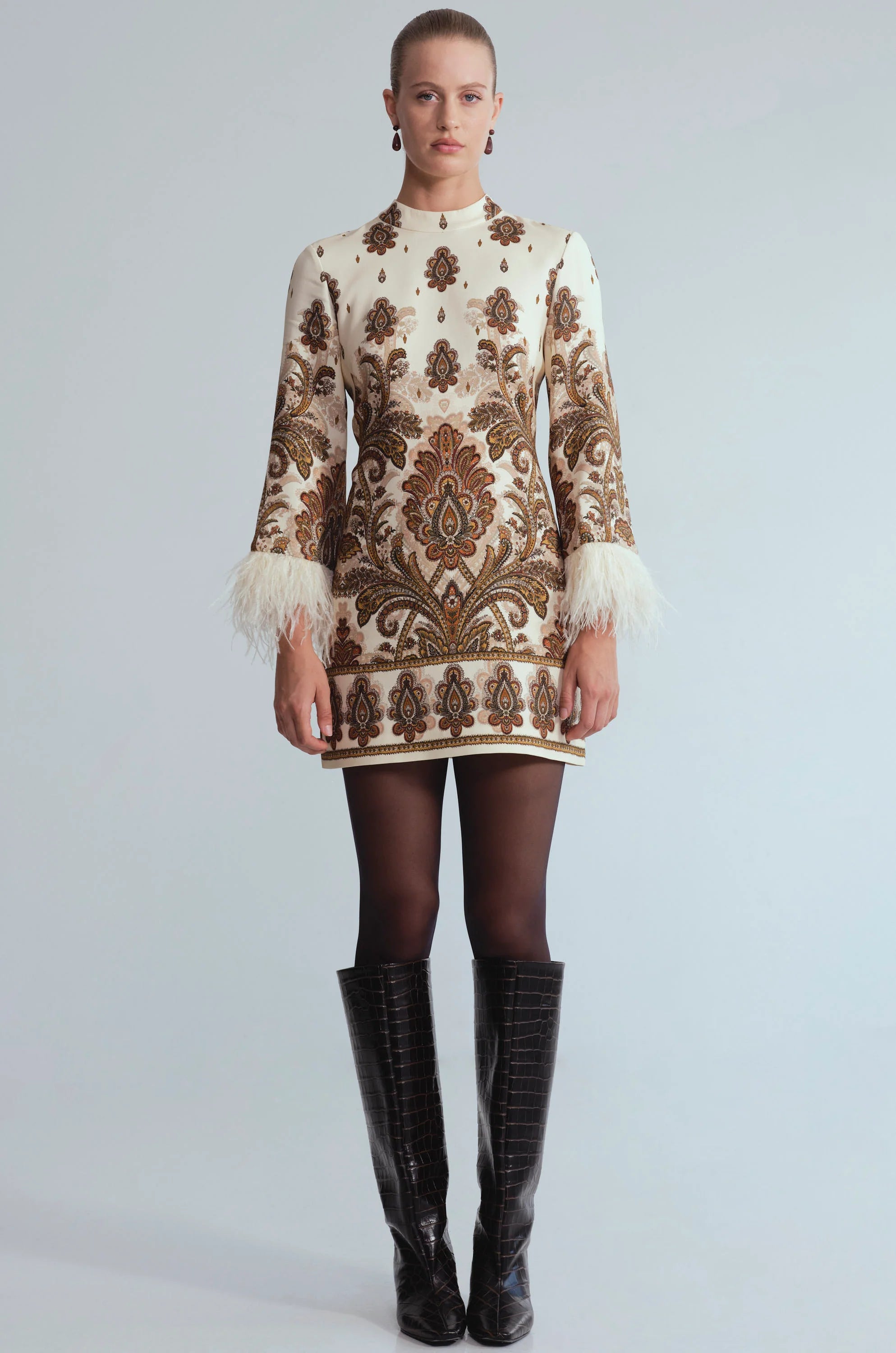 Cara Cara- Vida Dress- Castle Paisley Ivory