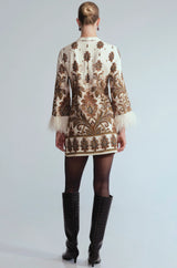 Cara Cara- Vida Dress- Castle Paisley Ivory