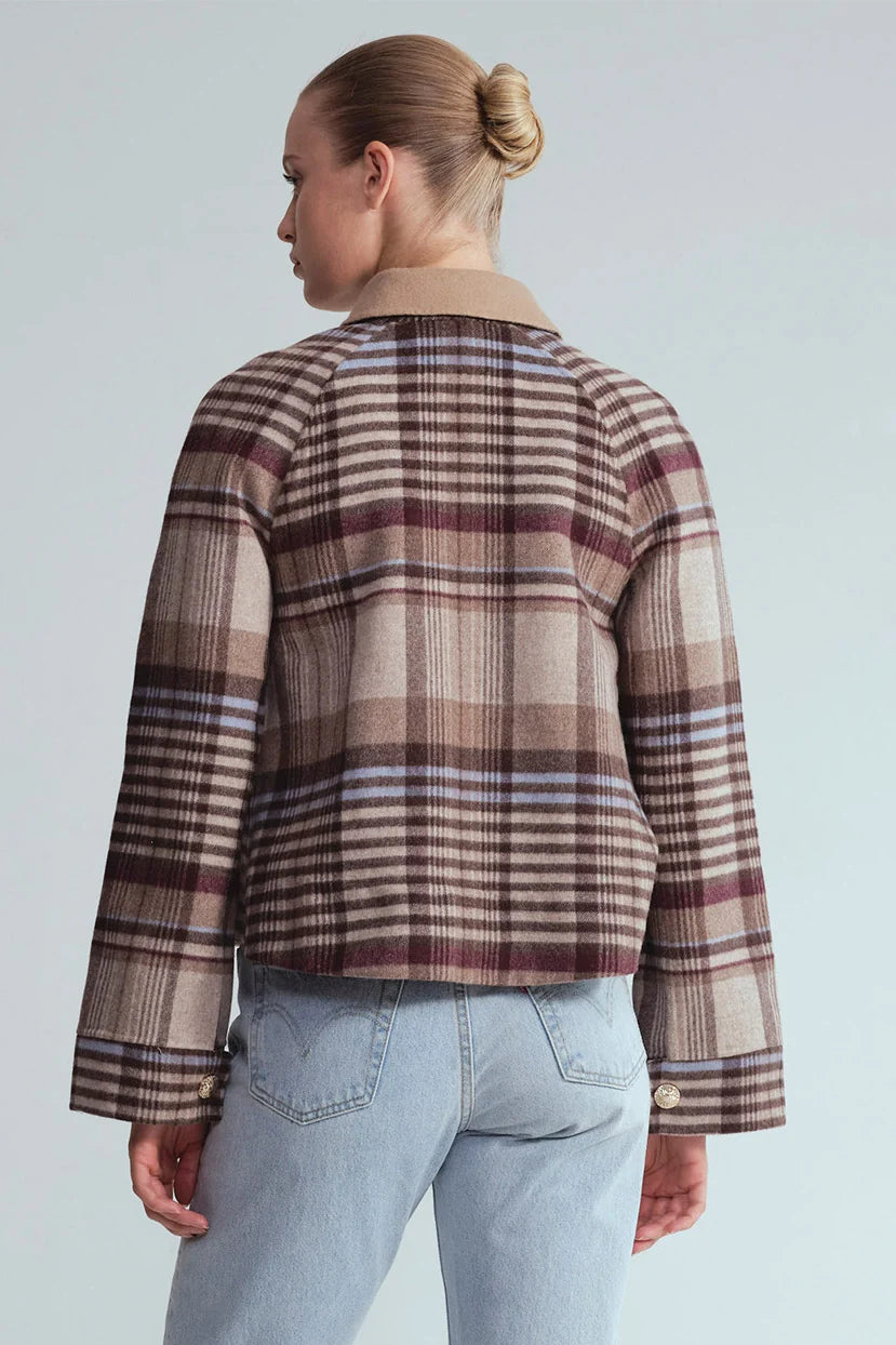 Cara Cara- Andrew Jacket- Pima Plaid Tan