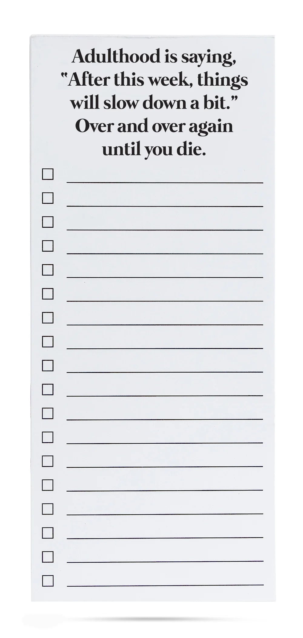 Ellembee Gift Adulthood list pad