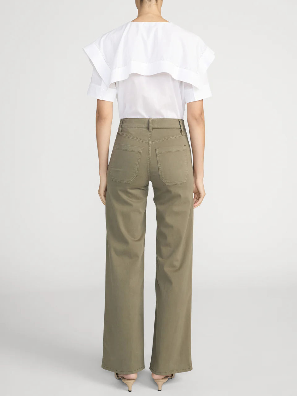 FRAME - Le Slim Palazzo Modernist Pocket - Grasshopper