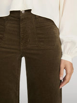 Frame- Le Slim Palazzo Modernist Pocket Corduroy- Rich Military