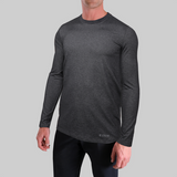 2UNDR - Long Sleeve Luxury Crew Tee - Charcoal