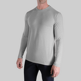 2UNDR - Long Sleeve Luxury Crew Tee - Grey