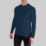 2UNDR - Long Sleeve Luxury Crew Tee - Pacific Navy