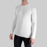 2UNDR - Long Sleeve Luxury Crew Tee - White