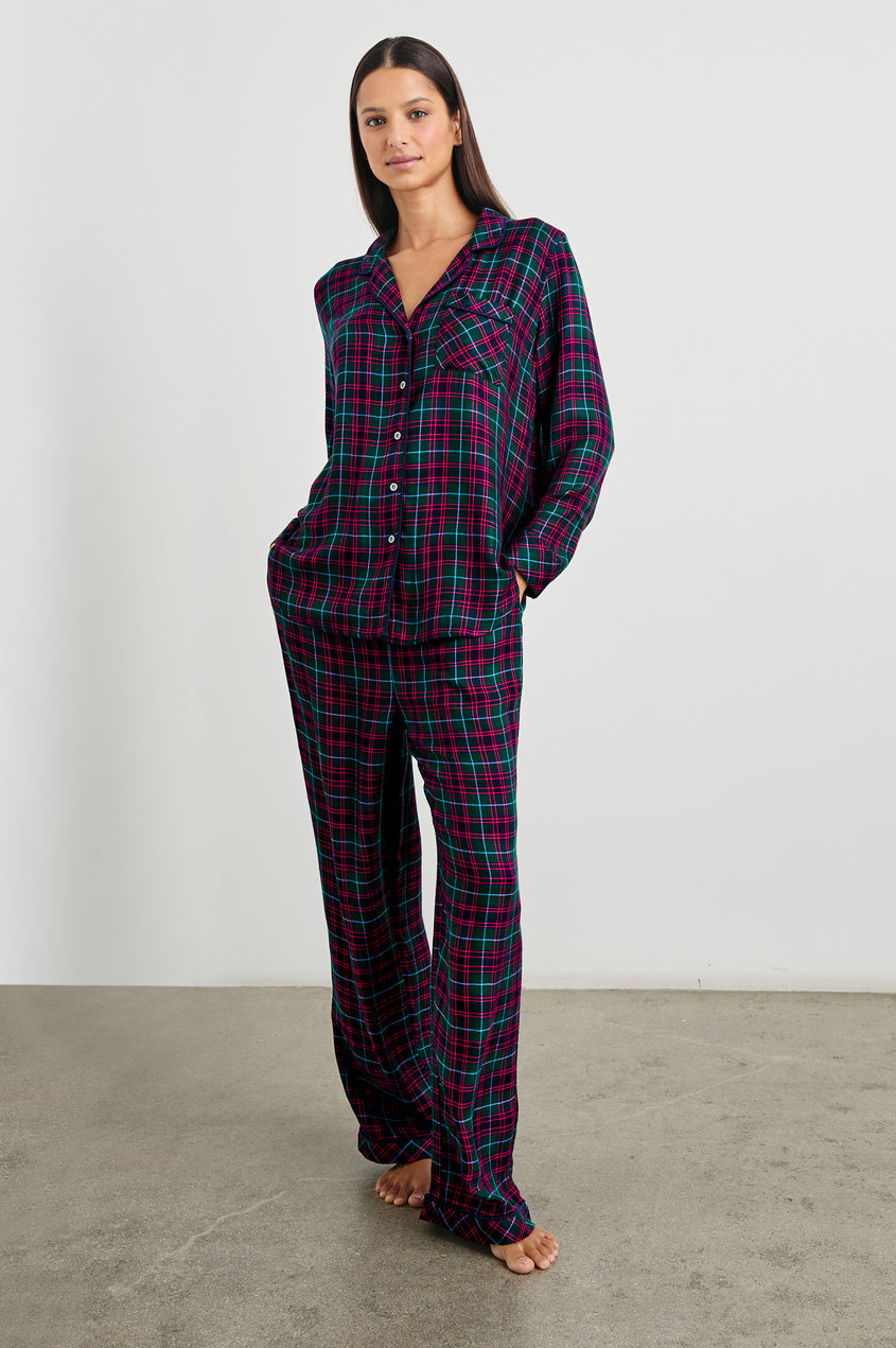 Rails - Luna Pajama Set - Evergreen Fuschia Ice