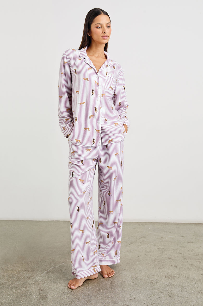 Rails - Luna Pajama Set - Rose Stripe Cats