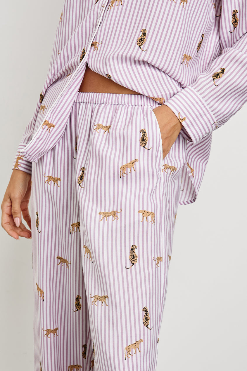 Rails - Luna Pajama Set - Rose Stripe Cats