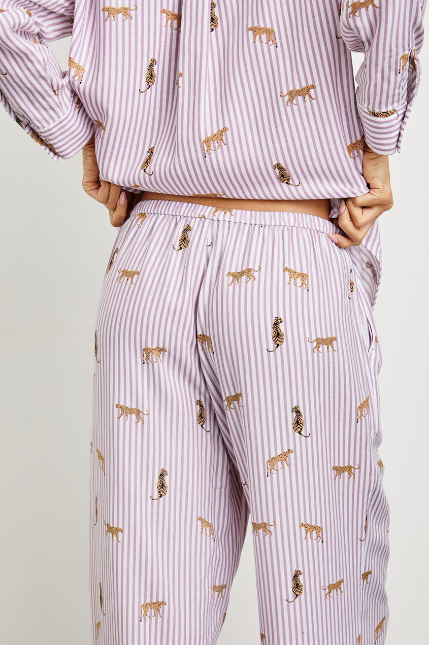 Rails - Luna Pajama Set - Rose Stripe Cats