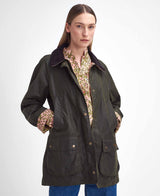 Barbour -  Barbour x William Morris Gallery Shelton Waxed Jacket - archive olive / eyebright