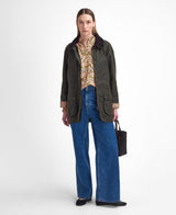 Barbour -  Barbour x William Morris Gallery Shelton Waxed Jacket - archive olive / eyebright