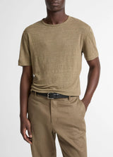 Vince Men's Linen Jersey S/S Crew Kalamata