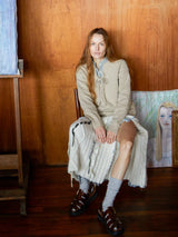 Lingua Franca - The End Guernsey Pullover - Linen