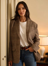 Favorite Daughter- The Dean Blazer- Brown Glen Plaid