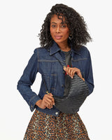 Clare V. Woven Lune Zig Zag- Black One Size