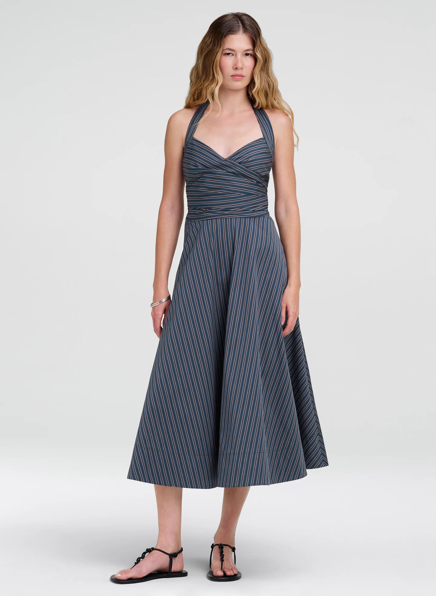 A.L.C. - Magnolia Dress - Carbon Blue Multi