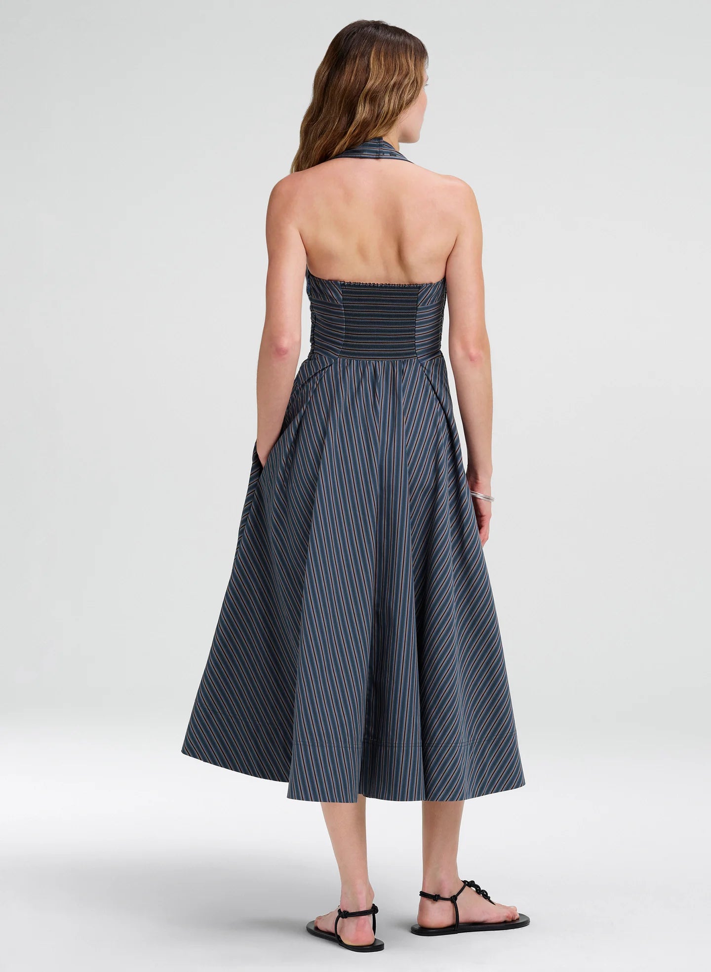 A.L.C. - Magnolia Dress - Carbon Blue Multi
