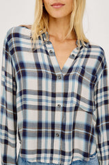 Rails- Milan Flannel Shirt- Ecru Midnight