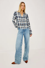 Rails- Milan Flannel Shirt- Ecru Midnight