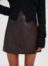 A.L.C.- Mara Skirt- Deepest Brown