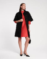 Frances Valentine - Marvelous Jacket with Bows - Gotham Shag Black