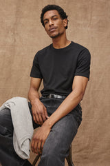 Rails- Mason Cotton Cashmere T Shirt- Black