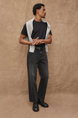 Rails- Mason Cotton Cashmere T Shirt- Black