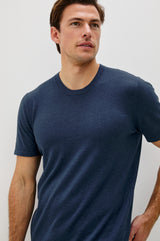 Rails- Mason Cotton Cashmere T Shirt- Heather Blue