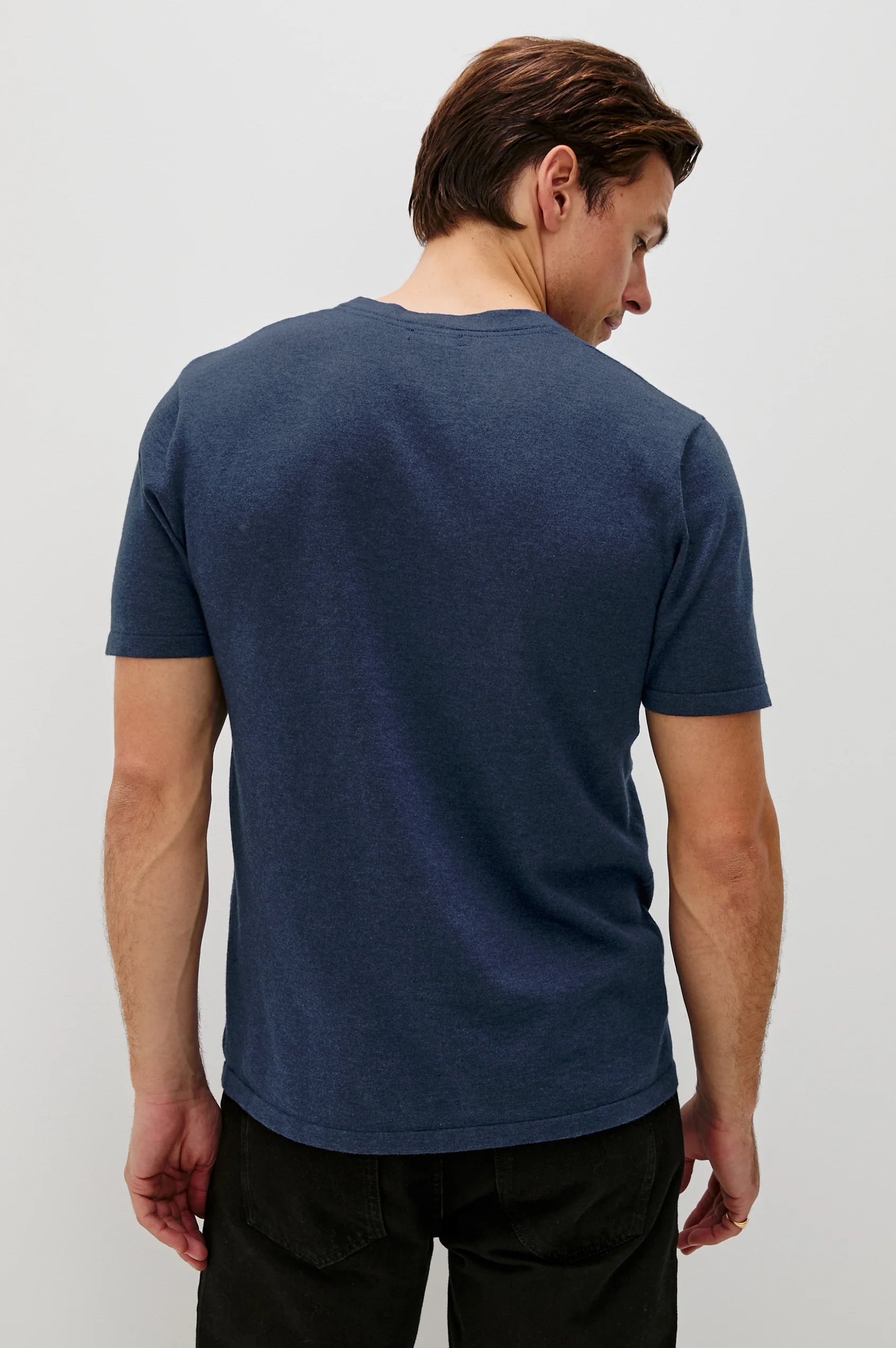 Rails- Mason Cotton Cashmere T Shirt- Heather Blue
