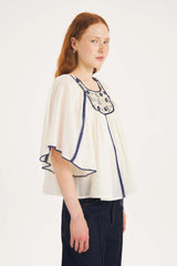 Antik Batik Mati Knit Tee in Cream